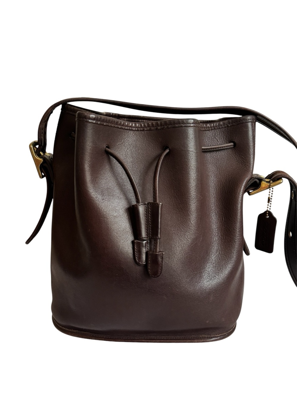 Coach Brown Bucket Leather Drawstring Shoulder Bag 9952 - Picture 2 of 7